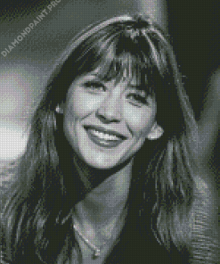 Black And White sophie Marceau Diamond Painting