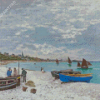 Claude Monet Boats Art Diamond Painting