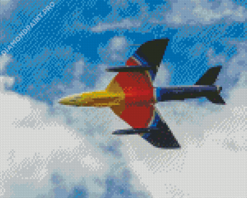 Colorful Hawker Hunter Diamond Painting