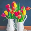 Colorful Tulip Flower Vase Diamond Painting