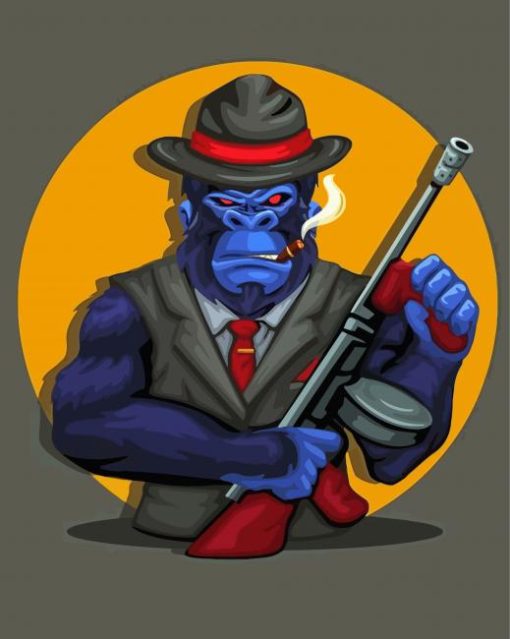 Cool Mafia Monkey Diamond Paintings