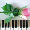 Cool Piano With Pink Rose Diamond Painting