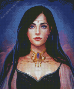 Gorgeous Girl With Violet Eyes Diamond Paintings