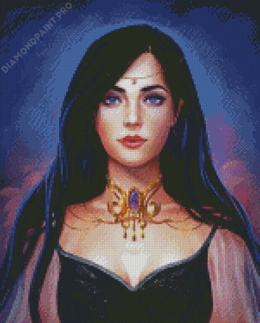 Gorgeous Girl With Violet Eyes Diamond Paintings