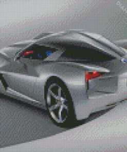 Grey Corvette Stingray Car Diamond Painting