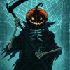 Scary Monster Halloween Poster Diamond Painting