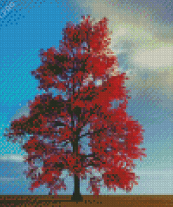 The Red Tree Diamond Painting