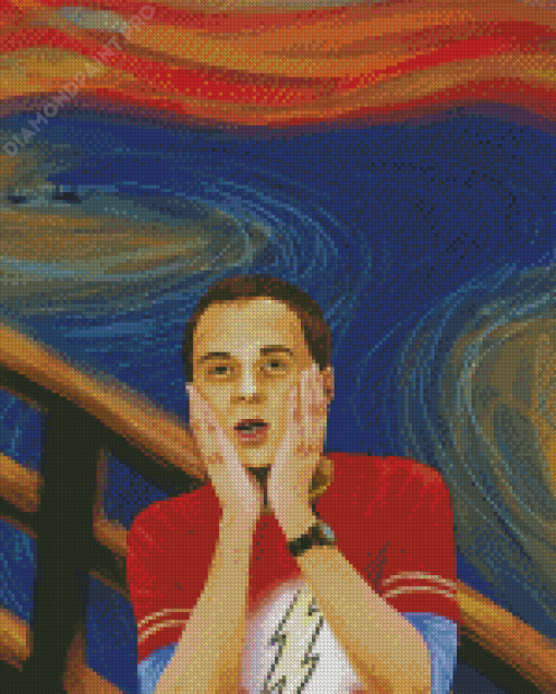 The Scream Sheldon Cooper Diamond Paintings