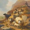The Shepherd And His Flock Diamond Painting