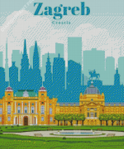 Zagreb Poster Diamond Painting