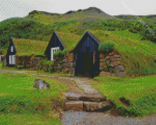 Aesthetic Iceland Farmhouse Diamond Painting