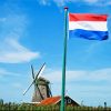 Aesthetic Netherlands Flag And Mill Diamond Painting