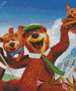 Aesthetic Yogi Bear Diamond Painting