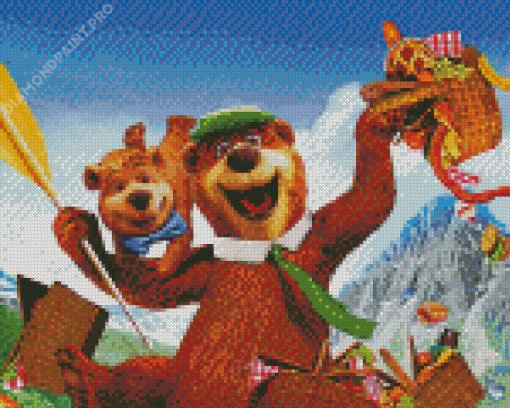 Aesthetic Yogi Bear Diamond Painting