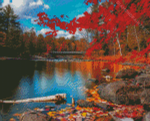Autumn Lake Diamond Painting