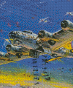 B17 Bomber Plane War Diamond Painting