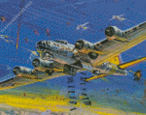 B17 Bomber Plane War Diamond Painting