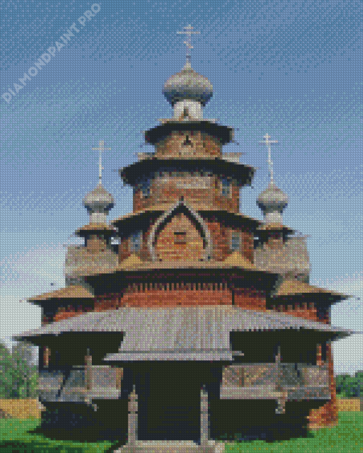 Church Of The Transfiguration In Kozliatyevo Suzdal Diamond Painting