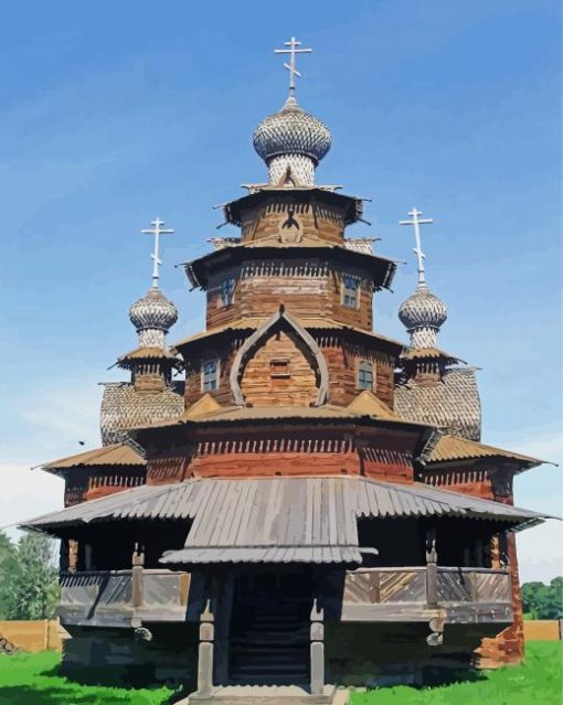 Church Of The Transfiguration In Kozliatyevo Suzdal Diamond Painting