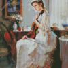 Aesthetic Girl With Violin Diamond Painting