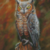 Aesthetic Long Eared Owl Illustration Diamond Painting