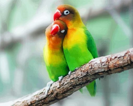 Aesthetic Parrot Love Bird Diamond Painting