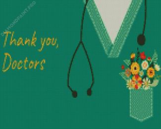 Aesthetic Thank You Doctor Diamond Painting