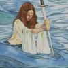 Aesthetic Lady Of The Lake Diamond Painting