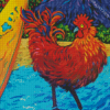Aesthetic Rooster Surfing Diamond Painting