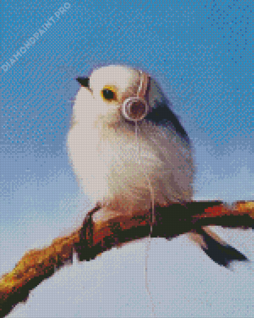 Bird Listening To Music Lucia Hefferna Diamond Painting