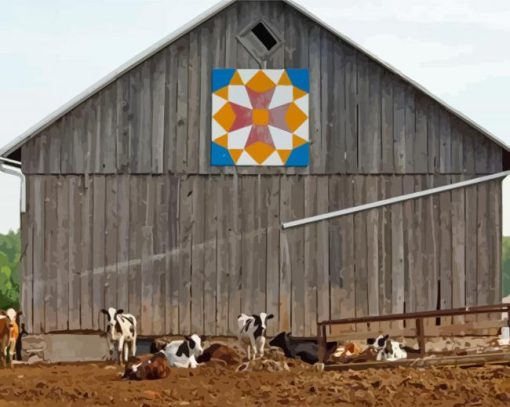 Barn With Quilt Diamond Painting