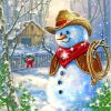 Cowboy Snowman Diamond Painting