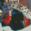Photoshoot With Poker Cards Diamond Painting