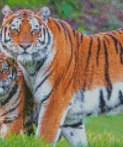 Tiger And Cub Diamond Painting