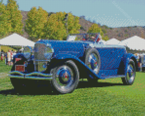 Blue Duesenberg Diamond Painting