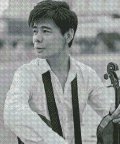 Chinese Man Posing Violin Diamond Painting