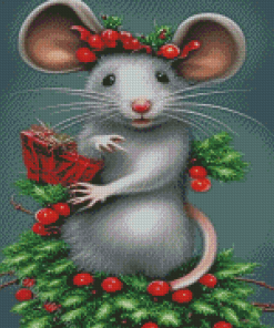 Christmas Mouse Diamond Painting