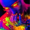 Colorful Neon Lady Diamond Painting
