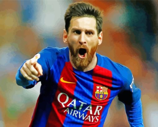 Cool Messi Barcelona Diamond Painting