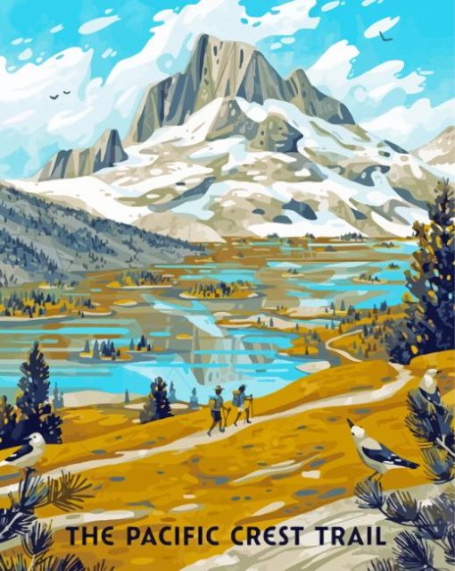 Pacific Crest Trail National Park Poster Diamond Painting