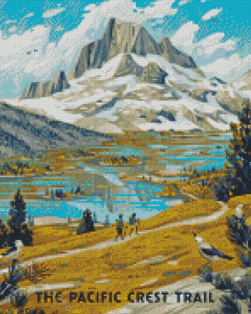 Pacific Crest Trail National Park Poster Diamond Painting
