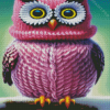 Purple Owl Diamond Painting