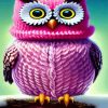 Purple Owl Diamond Painting
