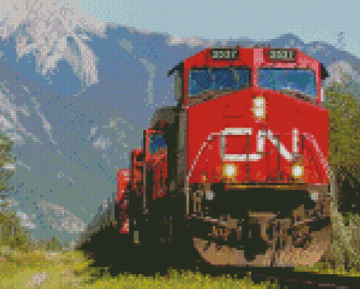 Red Cnr Train Diamond Painting