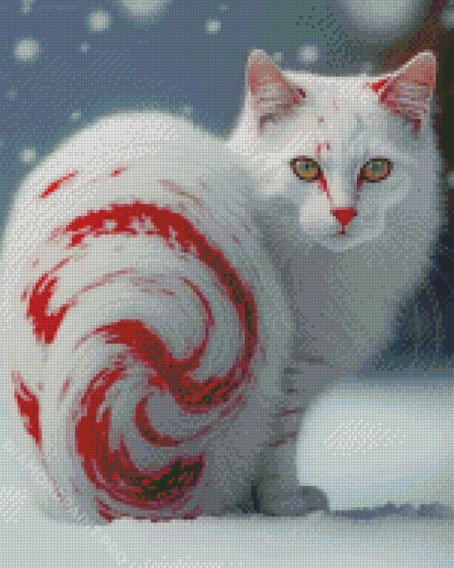 Red Cat Animal Diamond Painting