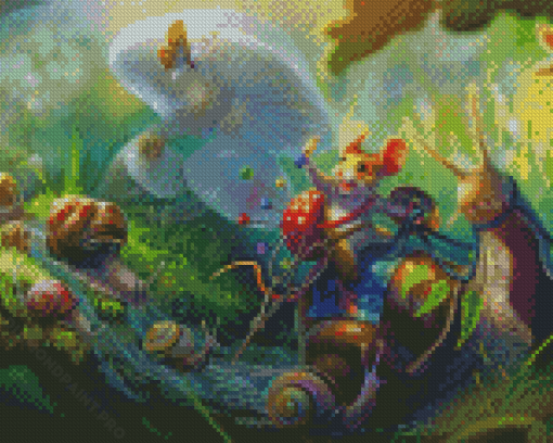Warrior Mice And The Army Of Snails Diamond Painting