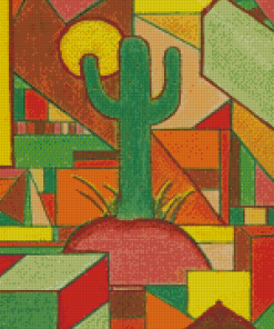 Abstract Cactus Plant Art Diamond Painting