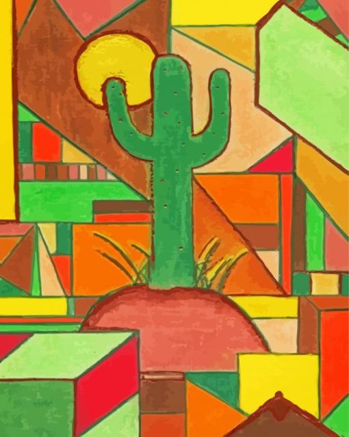 Abstract Cactus Plant Art Diamond Painting