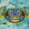 Abstract Colorful Puffer Fish Diamond Painting