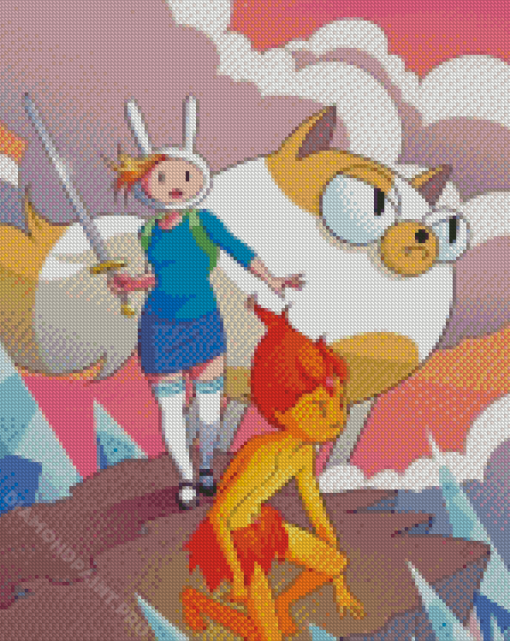 Adventure Time Fionna And Cake Diamond Painting